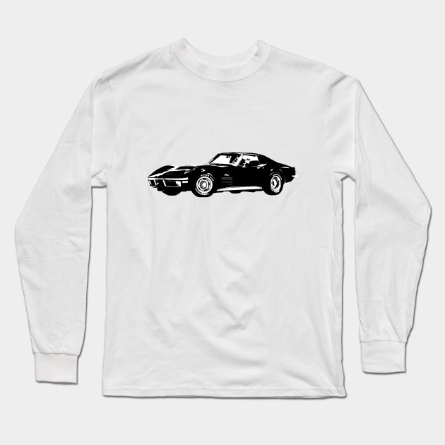 1971 Corvette Long Sleeve T-Shirt by GrizzlyVisionStudio